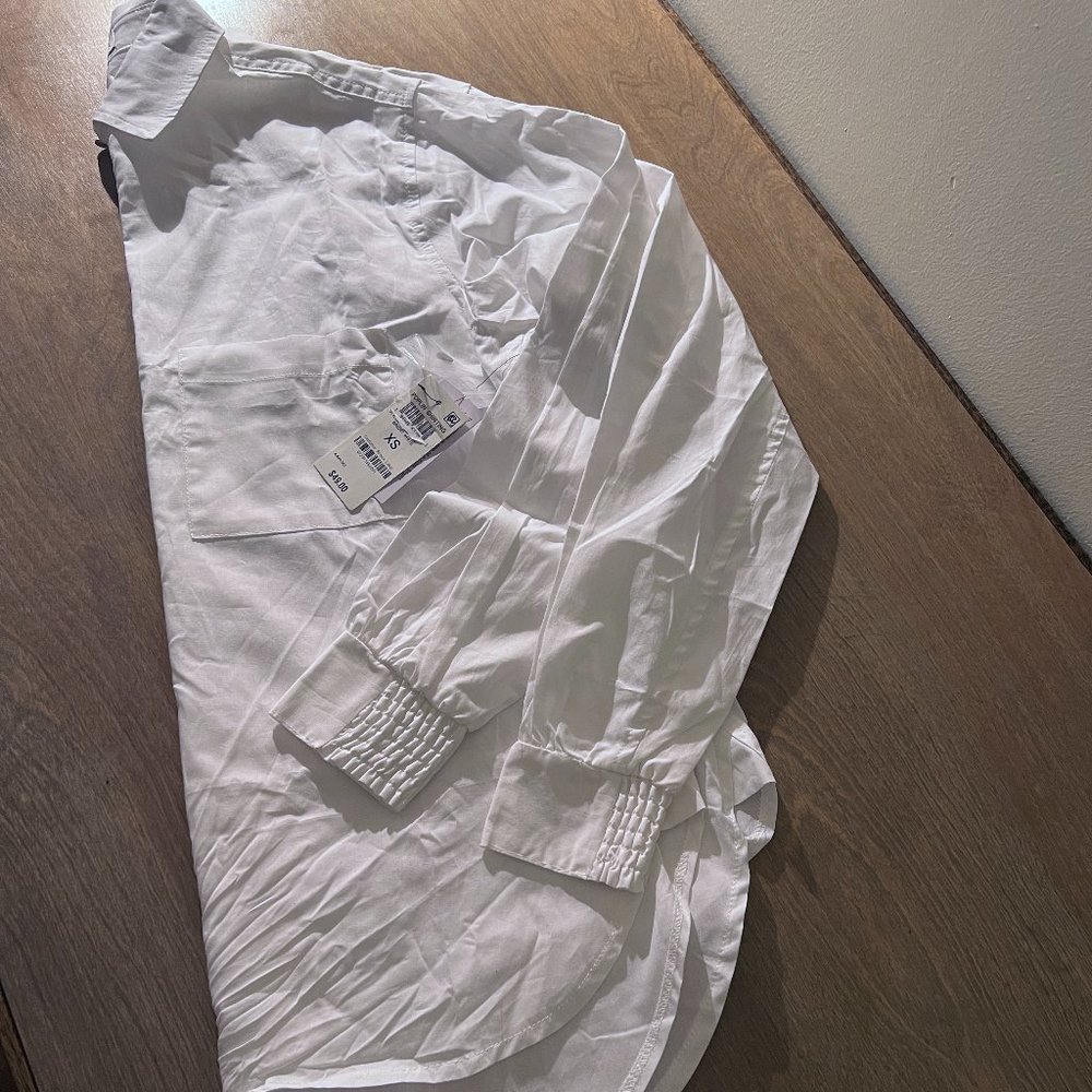 Tie-Front Poplin Shirt by And Now This - Picture 5 of 6